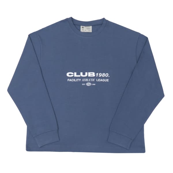 FACILITY Baseball Collection - Jillian Crewneck Graphic Heavyweight - Vintago Indigo