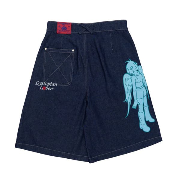 FACILITY STRXNDEDBOY - Forbidden Bite Jorts - Blue Denim lifestyle