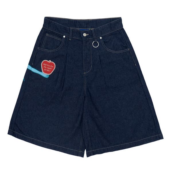 FACILITY STRXNDEDBOY - Forbidden Bite Jorts - Blue Denim